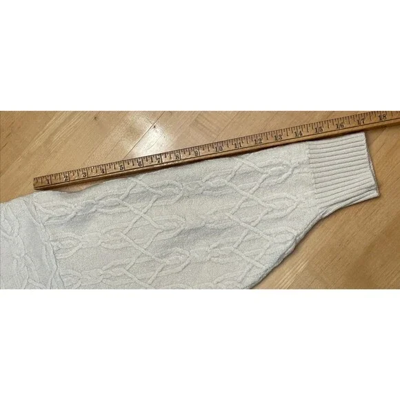 VTG St. Croix Men's Sweater USA Grandpa Core Chainlink Design Ivory Color M - Picture 10 of 12